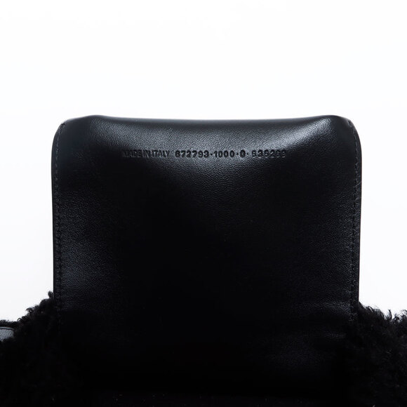 Balenciaga Everyday 2.0 2-way fur boa handbag, black, WS12056